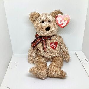 TY Beanie Baby 2002 Signature Bear. Great Stocking Stuffer. New